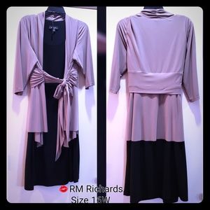 🌺Black & Tan Mock Jacket - Size 16W